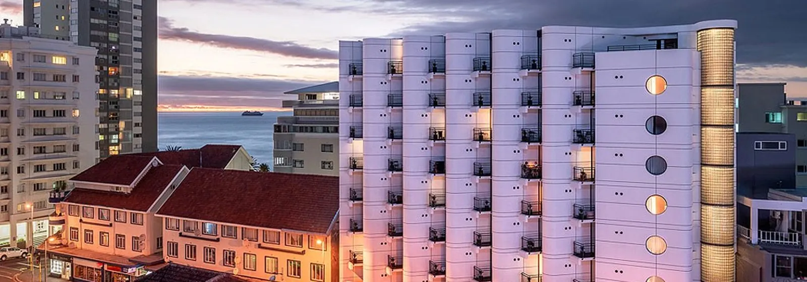 The Flamingo, from Regent Road at night